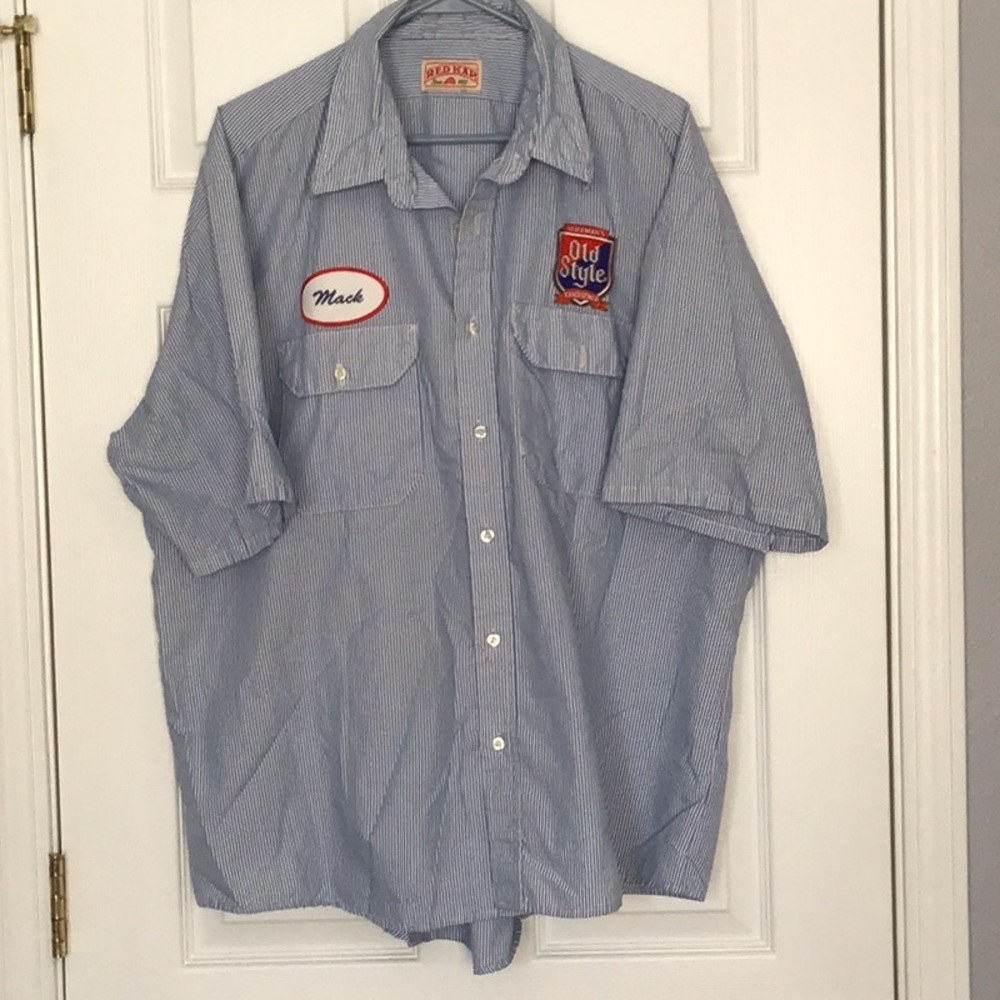 Old Style beer work shirt